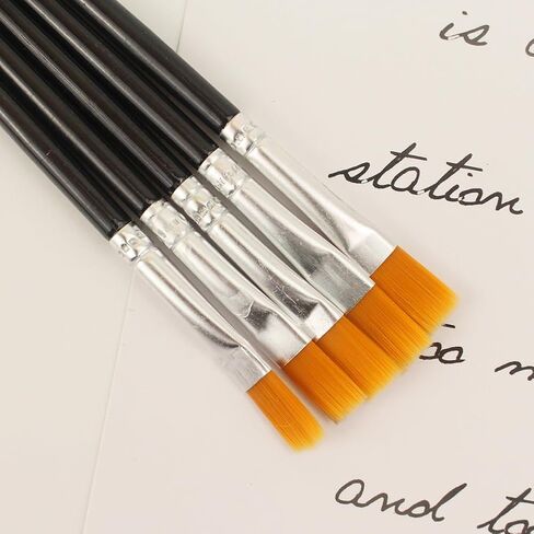 20 Pcs Flat Paint Brushes Acrylic Paint Brushes Nylon Oil Painting Brushes Watercolor Art Painting Brush for Kids Children Students in Saudi Arabia