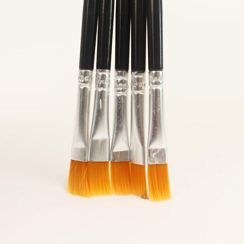 20 Pcs Flat Paint Brushes Acrylic Paint Brushes Nylon Oil Painting Brushes Watercolor Art Painting Brush for Kids Children Students in Saudi Arabia
