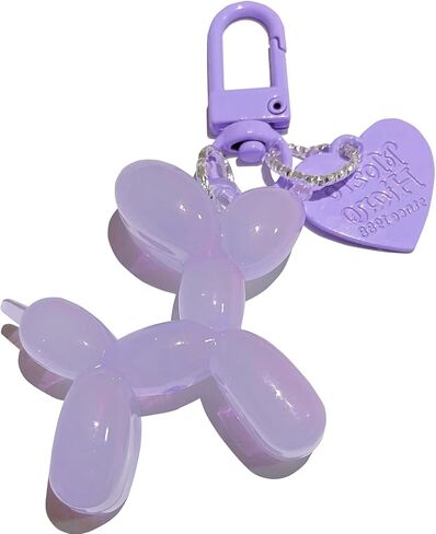 Cute Jelly Balloon Dog Keychains for Women-Girl Key Chain for Handbag Purse Car keys Accessories, 2inch, Purple in Saudi Arabia