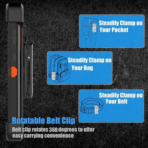 Tekcoo Case for Galaxy A55 5G | SM-A556 with [Built-in Screen Protector] Holster Locking Belt Clip [Military Grade 12FT Drop Tested] Full Body Carrying Cover for Samsung Galaxy A55 5G [Orange] in Saudi Arabia