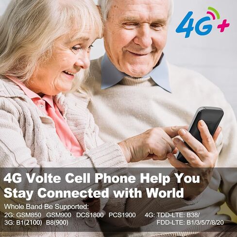 4G-LTE Unlocked Cell Phones for Elderly, Big Button Cell Phones for Seniors, Basic Feature Mobile Phone with SOS Button,Type-C with Charging Dock,Large Capacity Battery,Dual-SIM in Kuwait