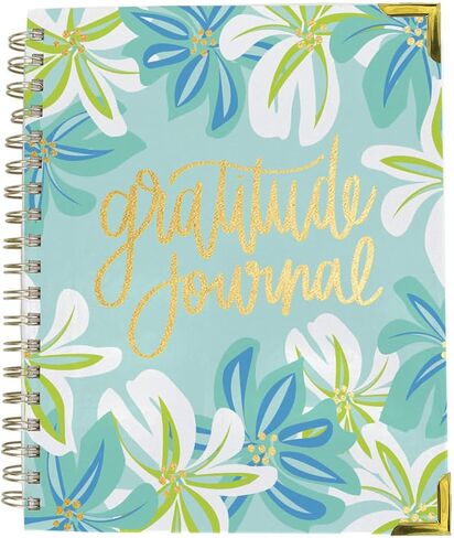 See The Good Vibrant Stripe Pink 7 x 9 Paper Spiral Devotional Gratitude Journal Notebook in Saudi Arabia