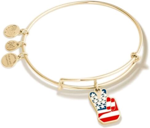 Alex and Ani Words Are Powerful Patriotic Expandable Bangle for Women, 2 to 3.5 in in Saudi Arabia