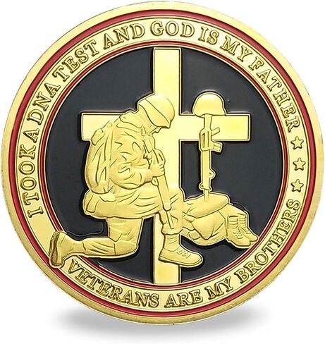 Military Veterans Creed Challenge Coin, Thank You for Your Service Gift in Saudi Arabia