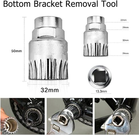مجموعة أدوات إصلاح الدراجات مكونة من 5 قطع ومستخرج عجلة كرنك وسلسلة ومزيل لدواسة ركوب الدراجات في الهواء الطلق وأداة سحب لمحور الدراجة الجبلية، باللون الأسود in Kuwait
