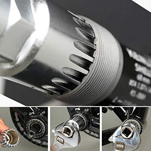 مجموعة أدوات إصلاح الدراجات مكونة من 5 قطع ومستخرج عجلة كرنك وسلسلة ومزيل لدواسة ركوب الدراجات في الهواء الطلق وأداة سحب لمحور الدراجة الجبلية، باللون الأسود in Kuwait