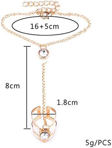 COLORFUL BLING Vintage Finger Chain Bangle Bracelets Butterfly Geometric Hand Bracelets Ring Bracelets Jewelry Gifts for Girls Women in Saudi Arabia