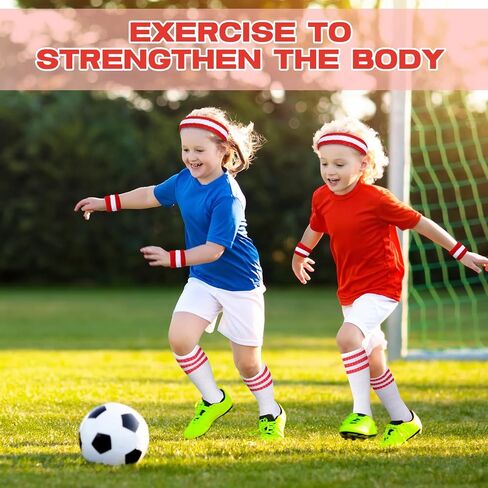 25 Pcs 80s Workout Globetrotter Tennis Costume Accessories Wristbands and Striped Socks Set for Men Women in Saudi Arabia