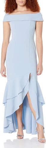 Adrianna Papell Women's Crepe Ruffle Gown in Saudi Arabia
