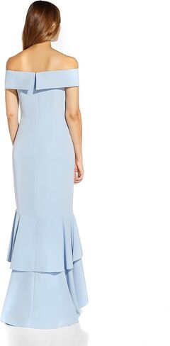 Adrianna Papell Women's Crepe Ruffle Gown in Saudi Arabia