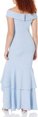 Adrianna Papell Women's Crepe Ruffle Gown in Saudi Arabia