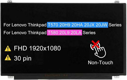 15.6" LCD Screen Replacement LM156LF5L01 LP156WF9-SPK2 N156HCA-EAA NV156FHM-N47 for Lenovo Thinkpad T570 20HA 20JX 20JW 20L9 20LA Series Non-Touch Display Panel FHD 1920x1080 30 pin 60Hz in Saudi Arabia