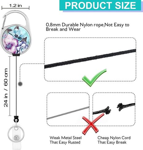 Badge Reel,Retractable Badge Holders with Swivel Belt Clip, Name ID Badge Clips Keychain for Office Worker Doctor Nurse Employee(3P Cute Elephant) in Saudi Arabia