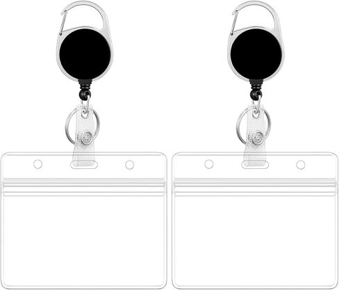 Badge Reel,Retractable Badge Holders with Swivel Belt Clip, Name ID Badge Clips Keychain for Office Worker Doctor Nurse Employee(3P Cute Elephant) in Saudi Arabia