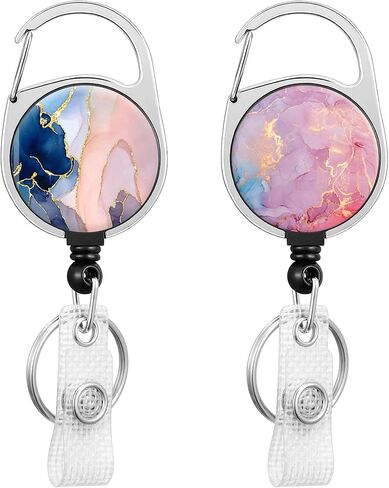 Badge Reel,Retractable Badge Holders with Swivel Belt Clip, Name ID Badge Clips Keychain for Office Worker Doctor Nurse Employee(3P Cute Elephant) in Saudi Arabia