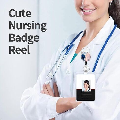 Badge Reel,Retractable Badge Holders with Swivel Belt Clip, Name ID Badge Clips Keychain for Office Worker Doctor Nurse Employee(3P Cute Elephant) in Saudi Arabia