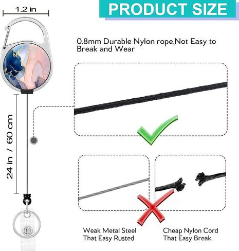 Badge Reel,Retractable Badge Holders with Swivel Belt Clip, Name ID Badge Clips Keychain for Office Worker Doctor Nurse Employee(3P Cute Elephant) in Saudi Arabia