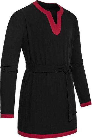 Men's Retro Pure Cotton Long Sleeves Tunic Shirts for Viking Medieval Renaissance Costume Without Belt in Saudi Arabia