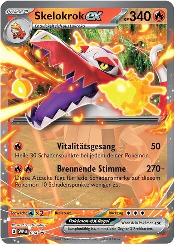Pokémon - لعبة بطاقات التداول: Tin-Box Paldea الشريك: Skelokrok-ex (1 بطاقة ترويجية ثلاثية الأبعاد و4 حزم معززة) in Saudi Arabia