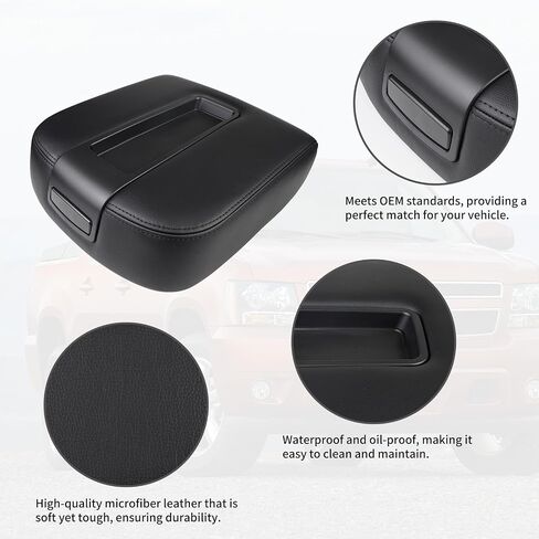 Center Console lid Armrest Cover Compatible with Chevy Avalanche 2007-2014 Silverado Suburban 1500 2500 GMC Yukon Sierra 2500HD 3500HD Armrest Center Console Cover Kit Replaces 15217111(Beige) in Saudi Arabia
