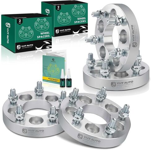 YHTAUTO 4PCS 5x100 to 5x114.3 Wheel Adapters 1 inch Fits Sebring, Camry, Corolla, Prius, Matrix, Cavalier, tC, xD, 5x100 to 5x4.5 5 Lug Spacers w/ 12x1.5 & 12.9 Grade Studs, 64.1mm Hub Bore in Saudi Arabia