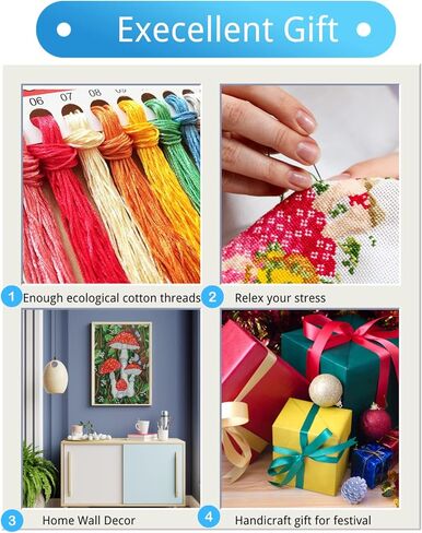 مجموعات غرز متقاطعة مختومة من KARMOGSO للبالغين المبتدئين، طقم غرز متقاطعة ترحيب جنوم، مجموعة كاملة من مجموعات التطريز المختومة للفنون والحرف اليدوية والتطريز لديكور المنزل، 30.48 سم × 40.64 سم in Kuwait