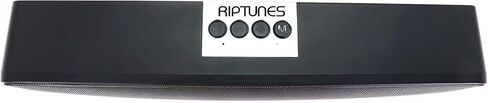 Riptunes Portable Bluetooth Sound Bar with 6 Changing LED Lights, Built-in Mic, Dynamic RGB Stereo Speaker for Desktop/Laptop/Phone/TV, Compatible w/USB/Micro-SD/AUX Line-in - Black in Saudi Arabia