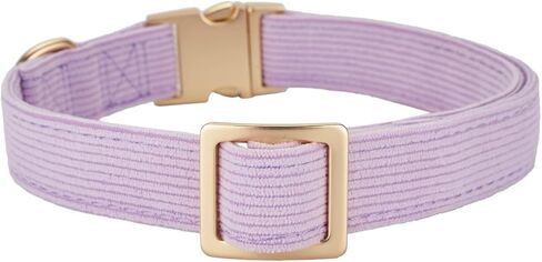 Soft Corduroy Dog Collar and Leash Set, Adjustable Cotton Dog Collars with Metal Buckle and Lead for Small Dogs,Beige in Saudi Arabia