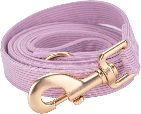 Soft Corduroy Dog Collar and Leash Set, Adjustable Cotton Dog Collars with Metal Buckle and Lead for Small Dogs,Beige in Saudi Arabia