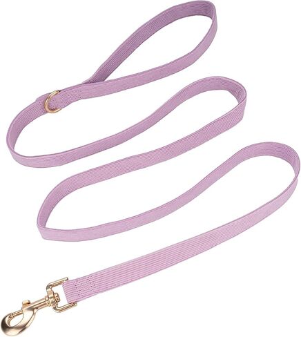 Soft Corduroy Dog Collar and Leash Set, Adjustable Cotton Dog Collars with Metal Buckle and Lead for Small Dogs,Beige in Saudi Arabia