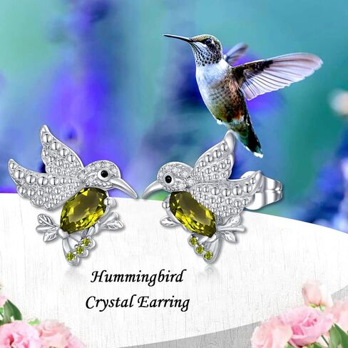 POPKIMI Hummingbird Gifts Hummingbird Earring S925 Sterling Silver Hummingbird Earrings Hummingbird Jewelry Birthday Gifts for Teen Girls Daughter Granddaughter in Saudi Arabia