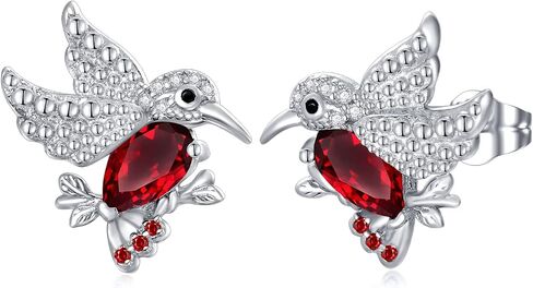 POPKIMI Hummingbird Gifts Hummingbird Earring S925 Sterling Silver Hummingbird Earrings Hummingbird Jewelry Birthday Gifts for Teen Girls Daughter Granddaughter in Saudi Arabia