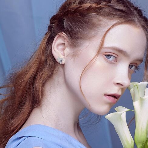 POPKIMI هدايا الطائر الطنان حلق الطائر الطنان S925 الفضة الاسترليني أقراط الطائر الطنان مجوهرات الطائر الطنان هدايا عيد ميلاد للفتيات المراهقات ابنة حفيدة in Kuwait