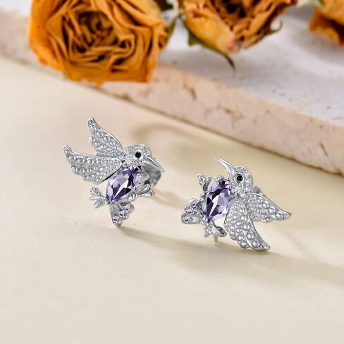 POPKIMI هدايا الطائر الطنان حلق الطائر الطنان S925 الفضة الاسترليني أقراط الطائر الطنان مجوهرات الطائر الطنان هدايا عيد ميلاد للفتيات المراهقات ابنة حفيدة in Kuwait