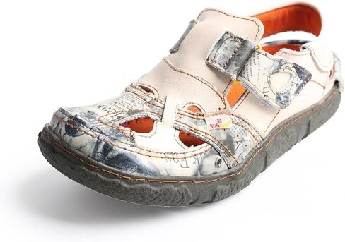 TMA EYES Women's Casual Hook and Loop Breathable Leather Sneaker in Saudi Arabia