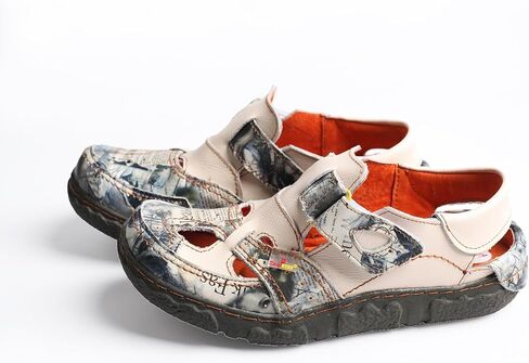 TMA EYES Women's Casual Hook and Loop Breathable Leather Sneaker in Saudi Arabia