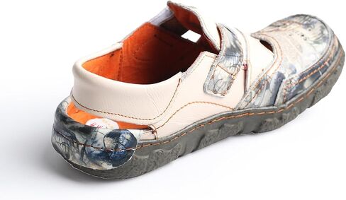 TMA EYES Women's Casual Hook and Loop Breathable Leather Sneaker in Saudi Arabia