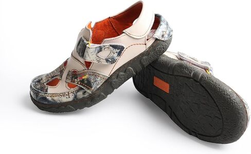 TMA EYES Women's Casual Hook and Loop Breathable Leather Sneaker in Saudi Arabia