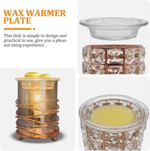 Beaupretty Glass Wax Warmer Replacement Dish Wax Warmer Bowl Plate Tray for Scented Wax Aroma in Saudi Arabia