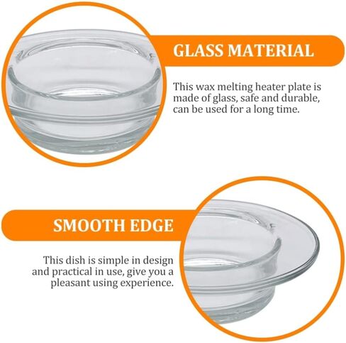 Beaupretty Glass Wax Warmer Replacement Dish Wax Warmer Bowl Plate Tray for Scented Wax Aroma in Saudi Arabia