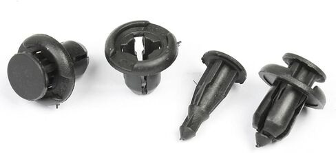 uxcell 50 x 10mm Hole Plastic Rivets Fastener Push Fastener Clips Black for Car Auto Bumper Fender in Saudi Arabia