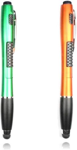 Stylus [4 Pcs], 3-in-1 Universal Touch Screen Stylus + Ballpoint Pen + LED Flashlight for Smartphones Tablets [Black + Silver + Red + Blue] in Saudi Arabia
