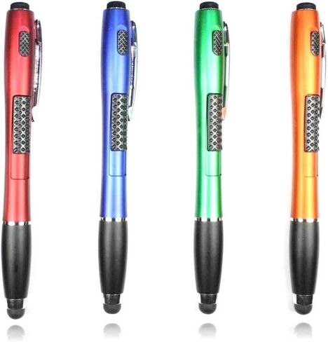 Stylus [4 Pcs], 3-in-1 Universal Touch Screen Stylus + Ballpoint Pen + LED Flashlight for Smartphones Tablets [Black + Silver + Red + Blue] in Saudi Arabia