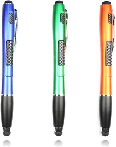 Stylus [4 Pcs], 3-in-1 Universal Touch Screen Stylus + Ballpoint Pen + LED Flashlight for Smartphones Tablets [Black + Silver + Red + Blue] in Saudi Arabia