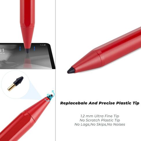 قلم لجهاز iPad Pencil الجيل العاشر/التاسع/الثامن 10.2 بوصة، قلم نشط برأس رفيع 1.5 مم متوافق مع قلم Apple Pencil لقلم iPad 10.2 بوصة 10/9/8 للرسم والرسم باللون الوردي in Kuwait