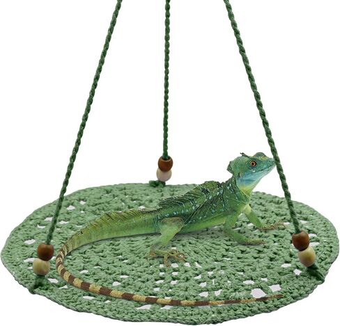 Reptile Hammock Swing Hanging Bed, Bearded Dragon Guinea Pig Rest Bed Habitats, Small Pet Habitat Shelter, Suitable for Geckos Lizards Chameleons Squirrels(PL2) in Saudi Arabia