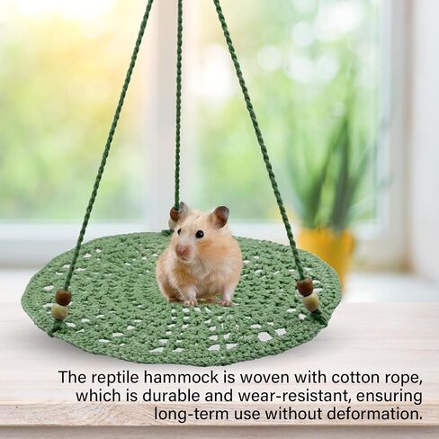 Reptile Hammock Swing Hanging Bed, Bearded Dragon Guinea Pig Rest Bed Habitats, Small Pet Habitat Shelter, Suitable for Geckos Lizards Chameleons Squirrels(PL2) in Saudi Arabia