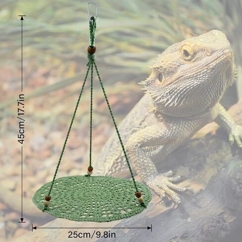 Reptile Hammock Swing Hanging Bed, Bearded Dragon Guinea Pig Rest Bed Habitats, Small Pet Habitat Shelter, Suitable for Geckos Lizards Chameleons Squirrels(PL2) in Saudi Arabia