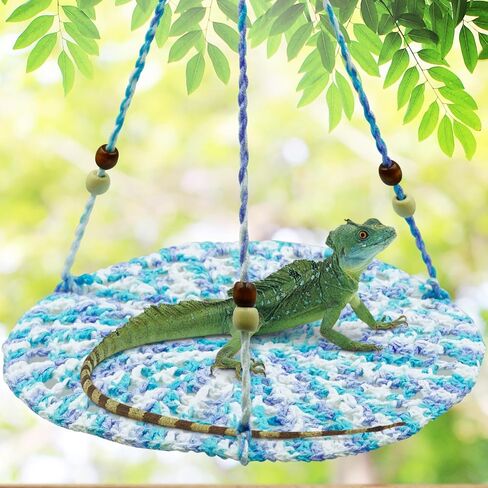 Reptile Hammock Swing Hanging Bed, Bearded Dragon Guinea Pig Rest Bed Habitats, Small Pet Habitat Shelter, Suitable for Geckos Lizards Chameleons Squirrels(PL2) in Saudi Arabia