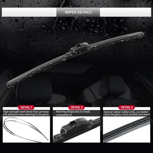 Replacement for Passport 2019-2024 Front and Rear Windshield Wiper Blade, 2 Pieces of Car Front Rear Window Wiper Blades for 2019 2020 2021 2022 20233 2024 in Kuwait